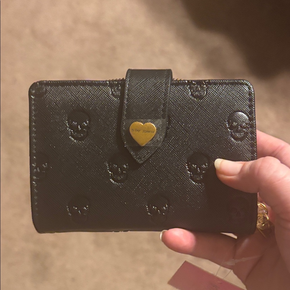 Betsy Johnson Skull Embossed Wallet